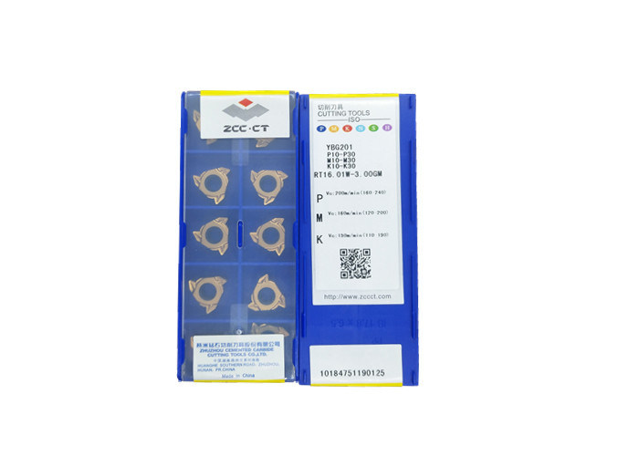 기계로 가공 강철을 위한 삽입 RT16.01W-3.00GM YBG201를 실을 꿰는 본래 텅스텐 탄화물